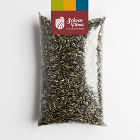 Hulled seeds close-up showing no-mess, clean nutrition from Schoen Farms.
