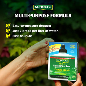Schultz 1012 indoor-outdoor garden scene shows easy all-plant nourishment.