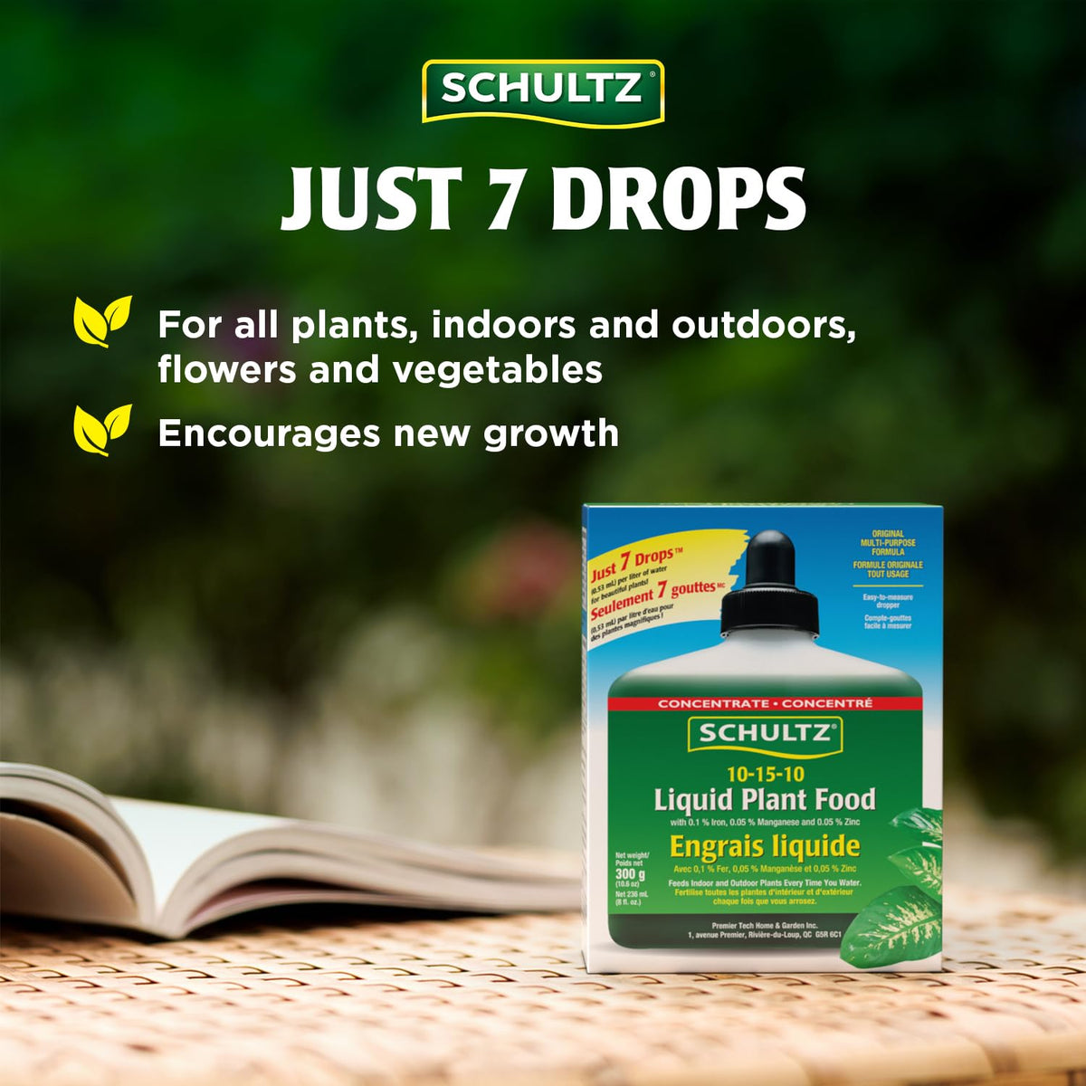 Schultz 1012 plant watering action supports transplanting and rooting health.