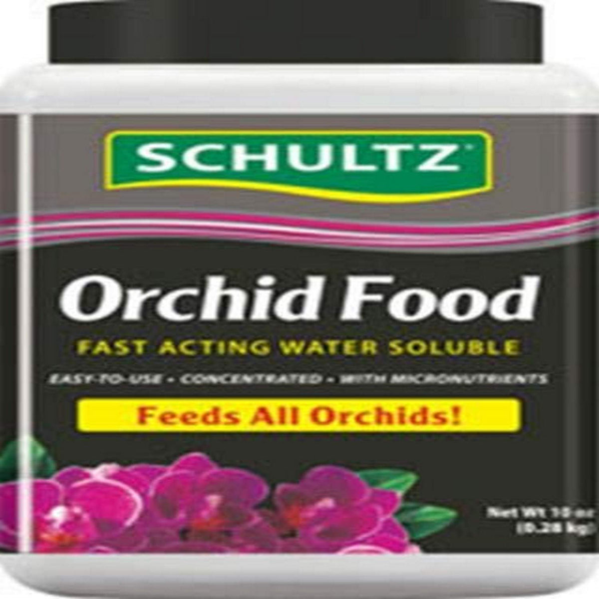 Schultz Orchid Food bottle pour delivers balanced 20-20-15 nutrients for blooms