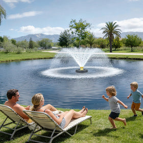 Schupethauer 100 ft power cord supports distant pond installations.