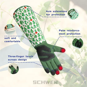 Schwer long, breathable glove shell provides all-day comfort.