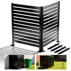 Sciyen double-layer privacy fence panels forming a solid backyard barrier