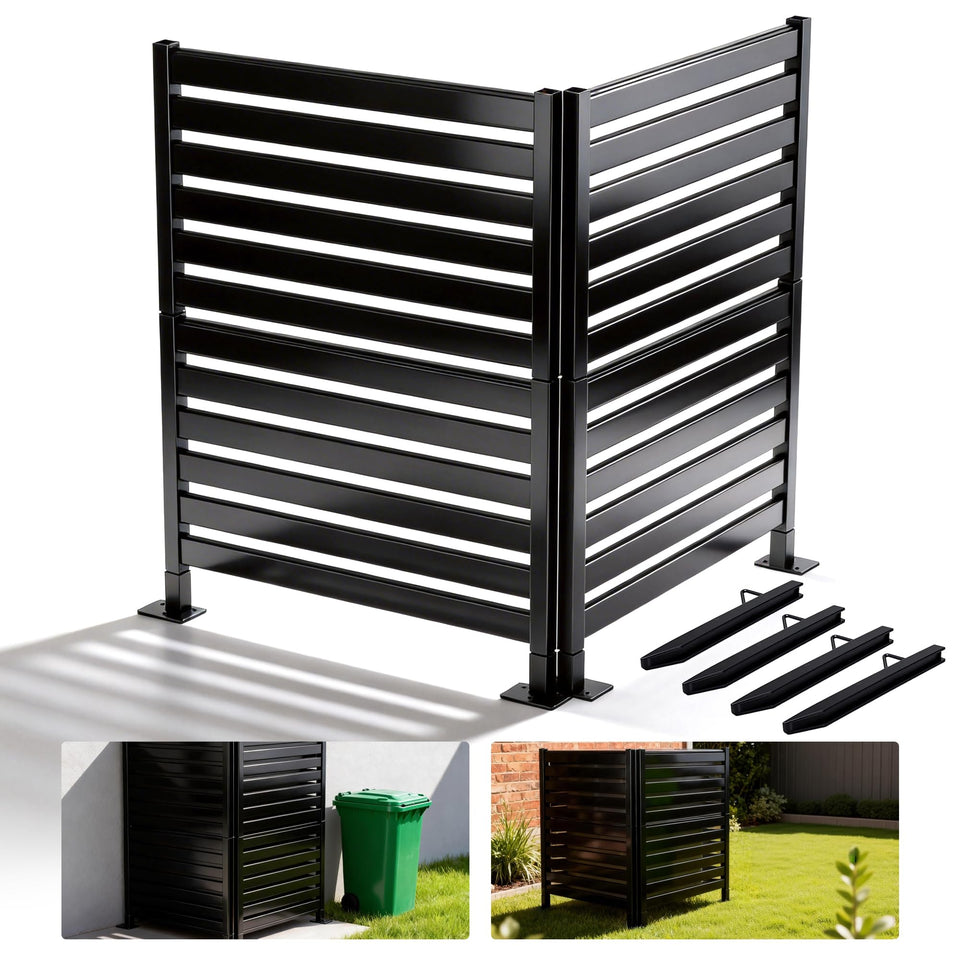 Sciyen double-layer privacy fence panels forming a solid backyard barrier