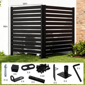 Sciyen heavy-duty wrought iron screen standing in a windy yard