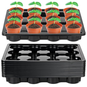 Sckee 12-cell round nursery pot tray front view stabilizing 4-inch pots