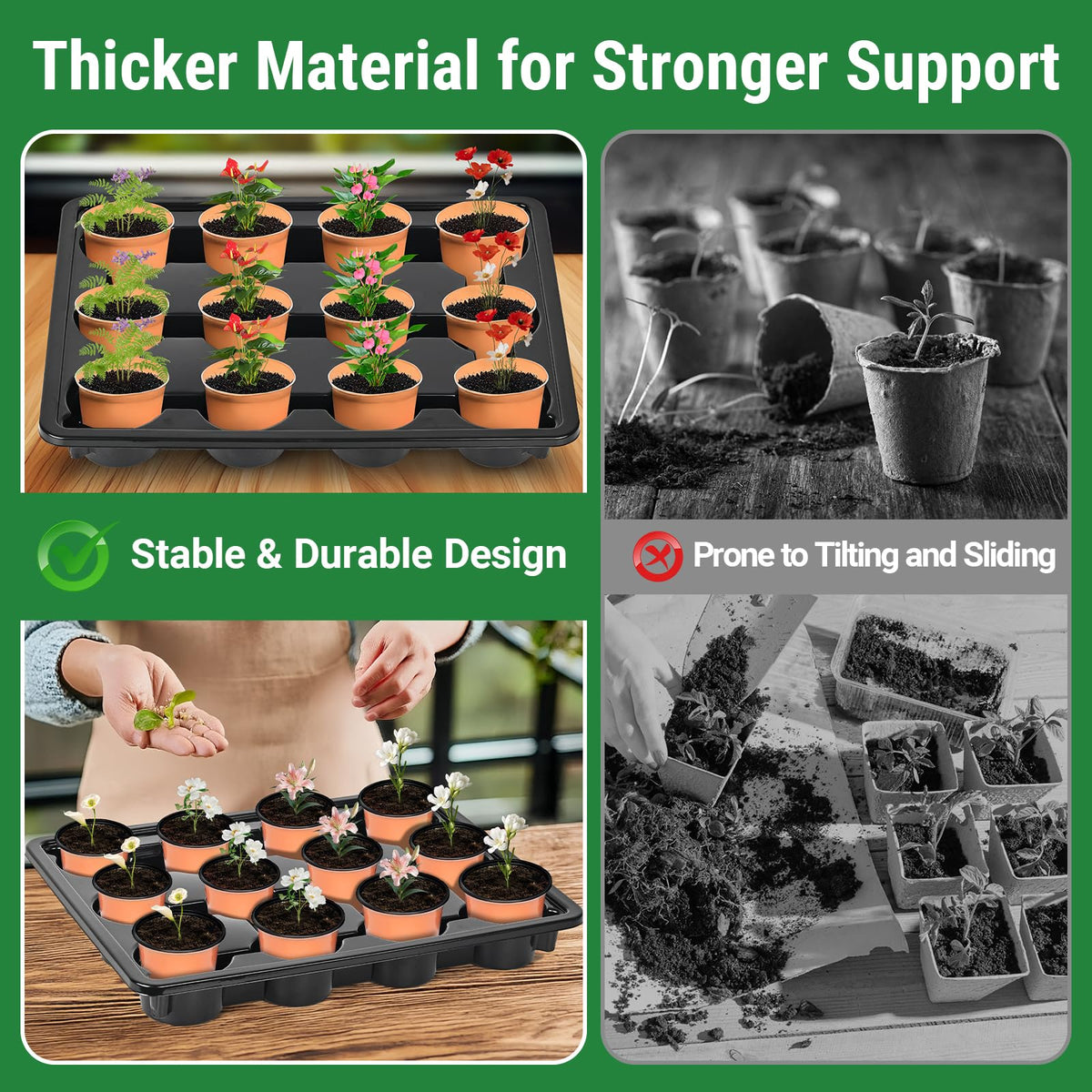 Sckee 12-cell tray stacked for storage