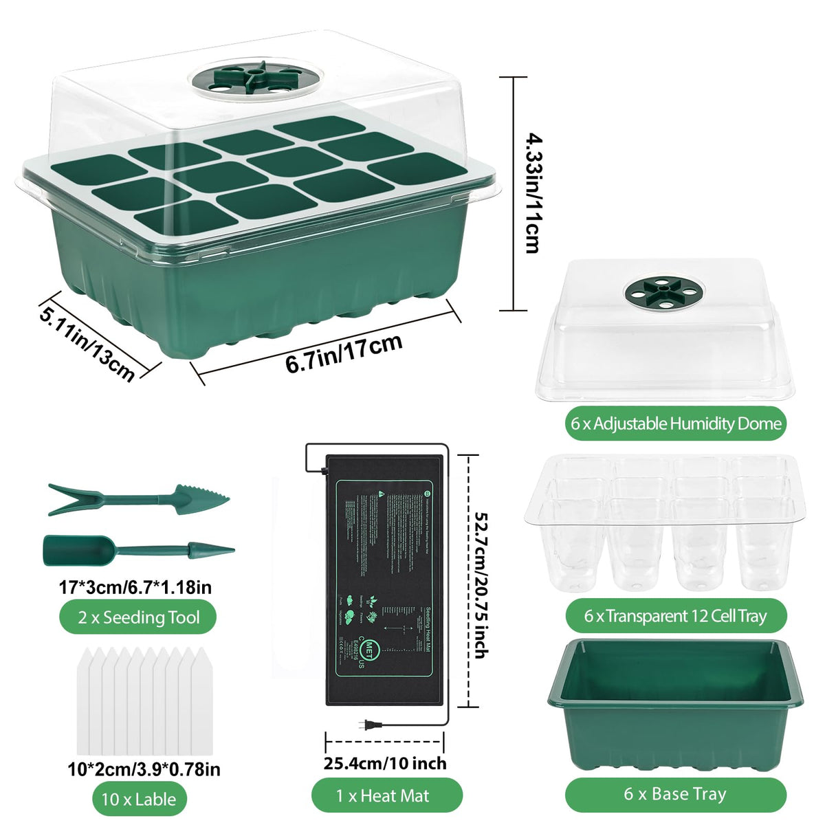 Sckee base tray keeps seed-starting organized and stackable.
