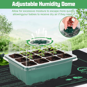Sckee humidity dome helps maintain moisture for healthier starts.