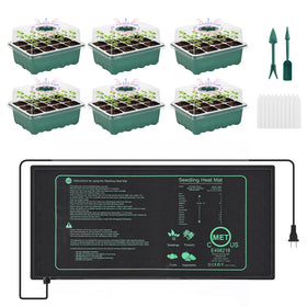 Sckee seed starter tray 6-pack ready for organized germination and easy seedling care.