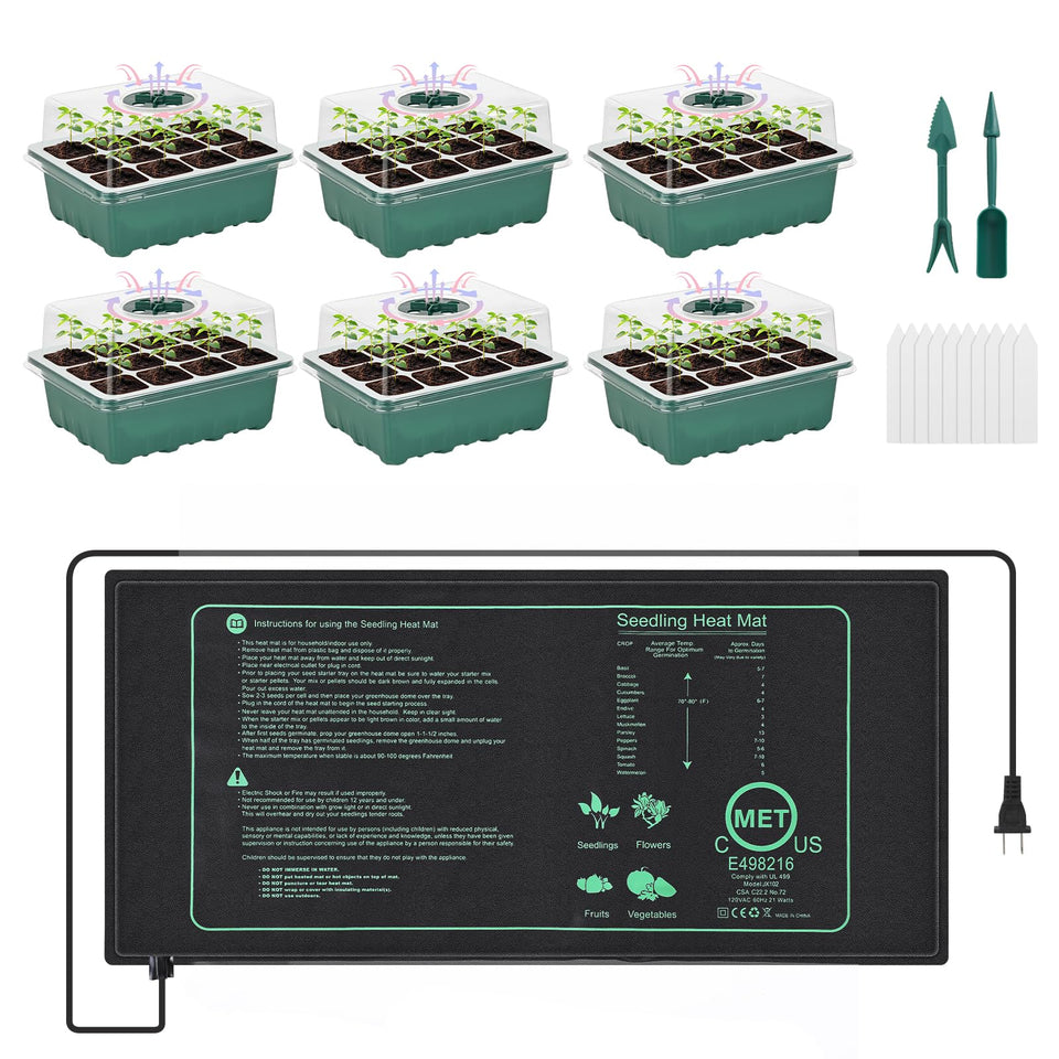 Sckee seed starter tray 6-pack ready for organized germination and easy seedling care.