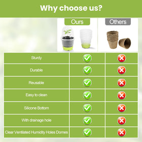 Sckee seed starting kit helps easy observation and transplant readiness.