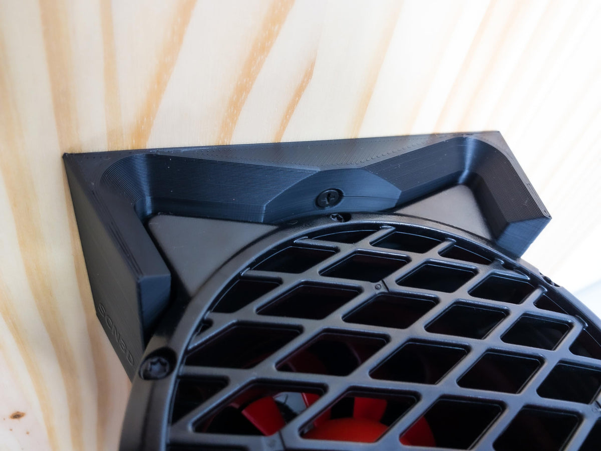 SCN3D wall-mount bracket holding Milwaukee M18 Fuel blower securely