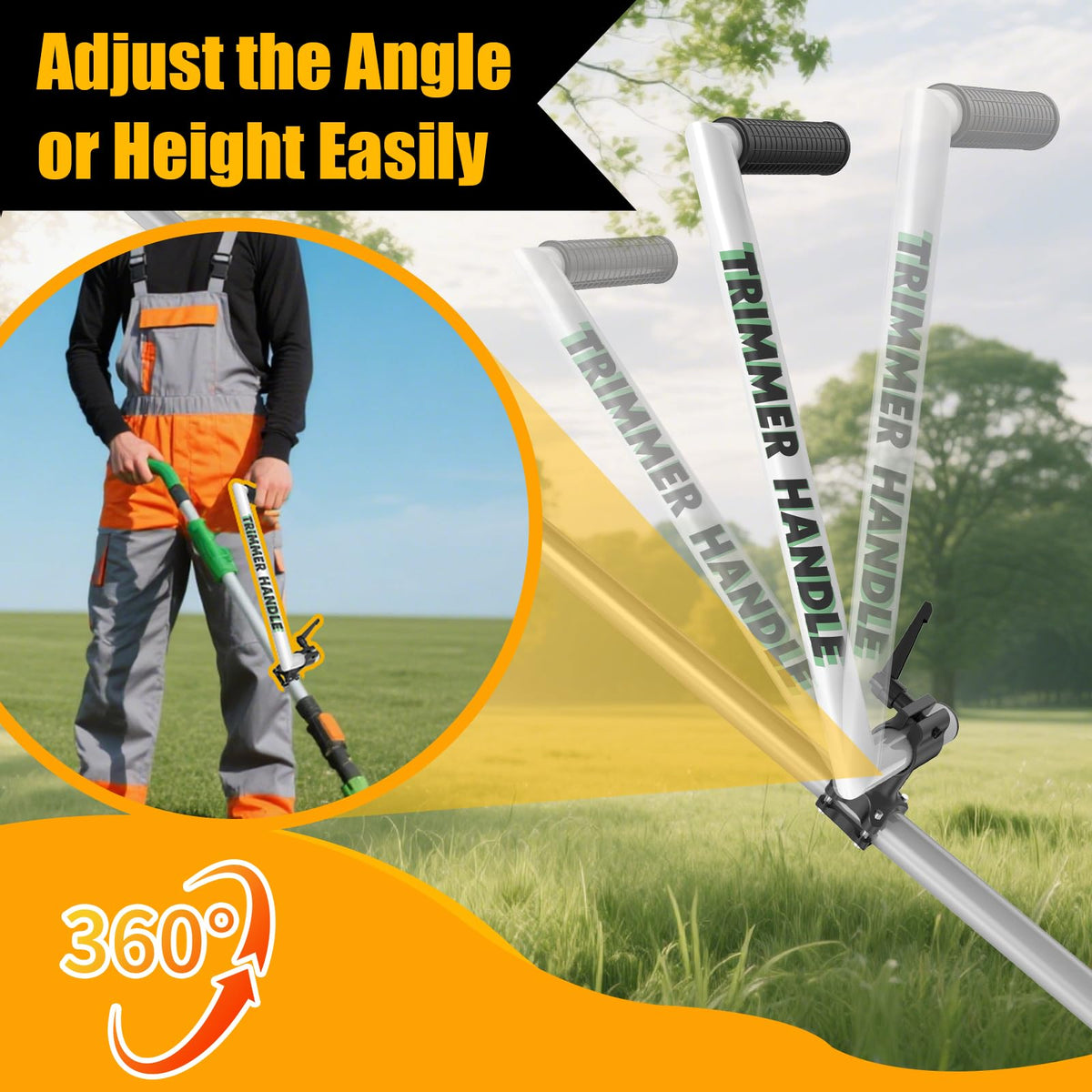 SCNKKL 17-inch reach enables comfortable use across larger lawns.