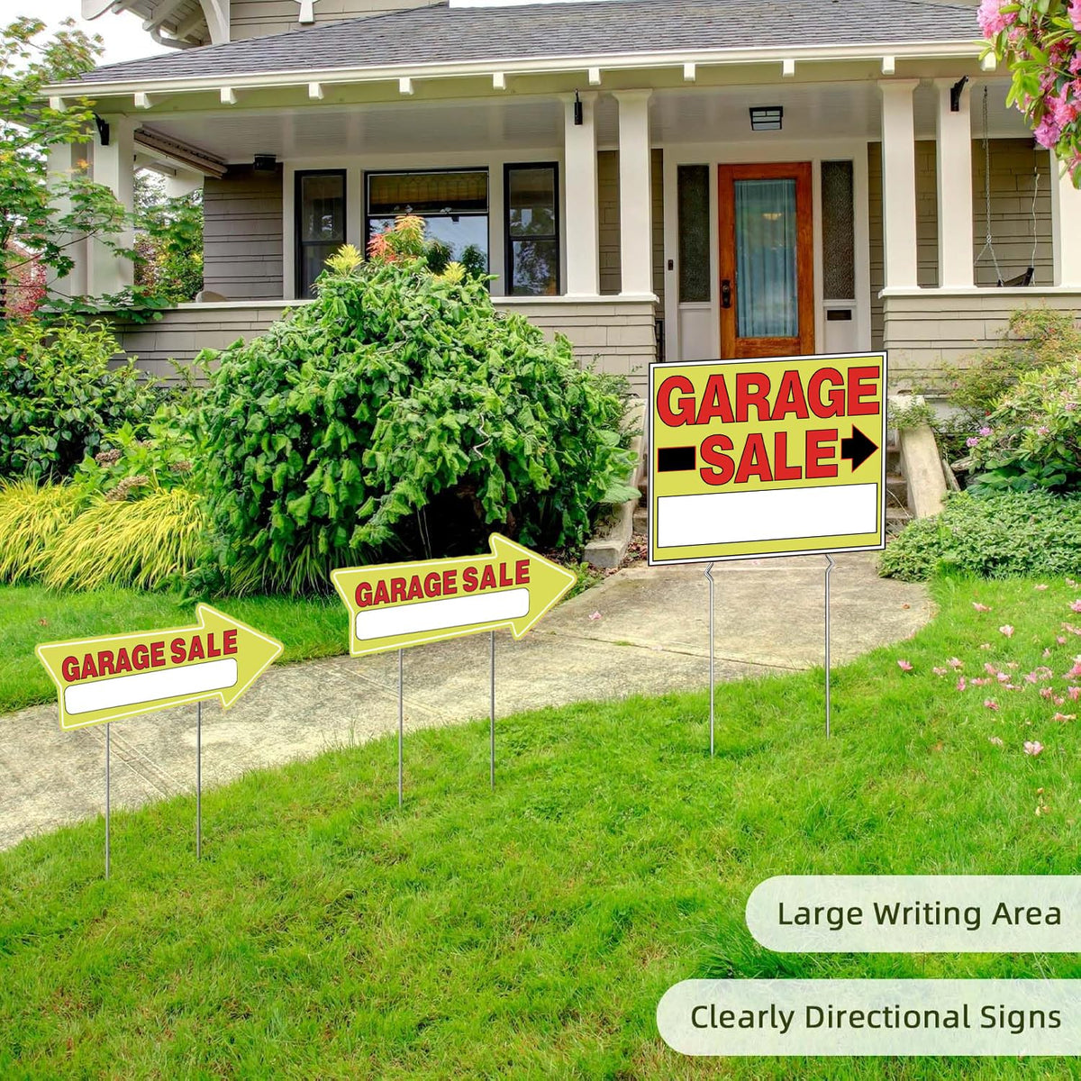 SCNWQ waterproof yard sign withstands rain and wind for outdoor events.