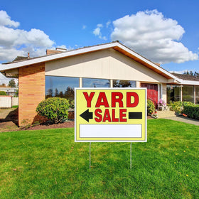 Double-sided printing boosts visibility for SCNWQ yard sale signs