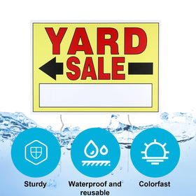 SCNWQ yard sale signs with sturdy metal stakes for stable outdoor display