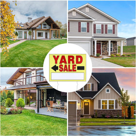 Versatile SCNWQ signs suitable for yard, estate, or garage sales
