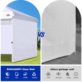 SCOCANOPY 300D polyester with PU lining delivers waterproof protection and sun defense.