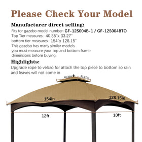 SCOCANOPY beige ripstop top close-up stitching reveals durable construction.