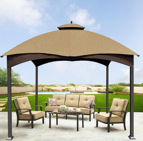 SCOCANOPY beige ripstop top fit check ensures proper gazebo coverage.
