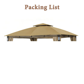 SCOCANOPY beige Crestfield cover with compatibility labeling for easy identification.