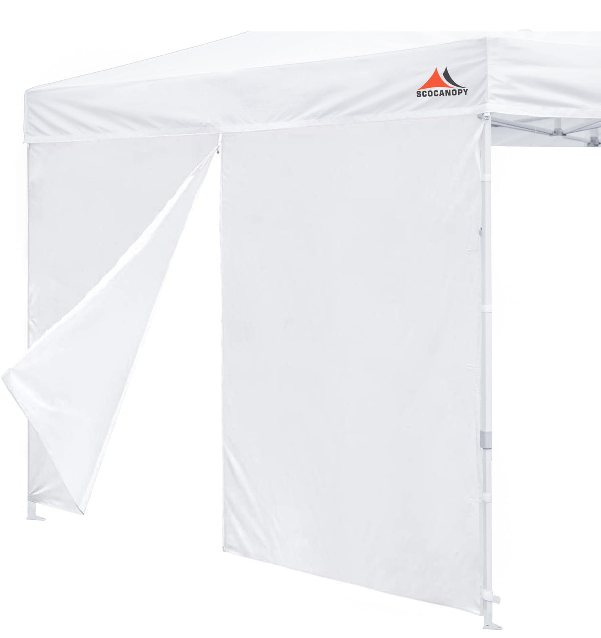 SCOCANOPY door with central zip for easy entry and privacy during outdoor setup.
