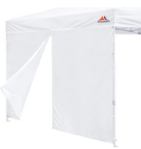 SCOCANOPY door with central zip for easy entry and privacy during outdoor setup.