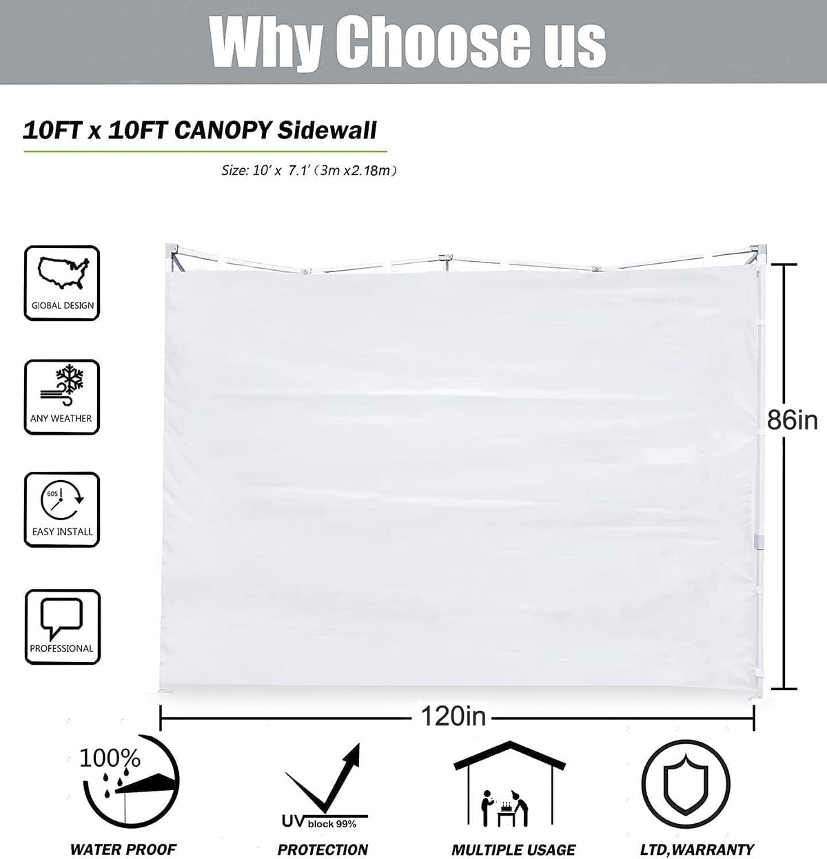 SCOCANOPY door installation is quick with Velcro straps for secure attachment.