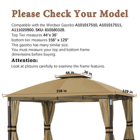 SCOCANOPY beige fabric close-up shows water-repellent, UV-protected performance.