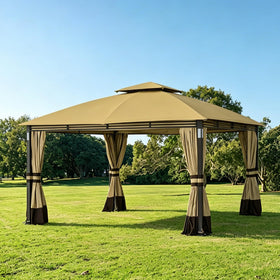 SCOCANOPY beige replacement cover packaging for Crestfield gazebo.