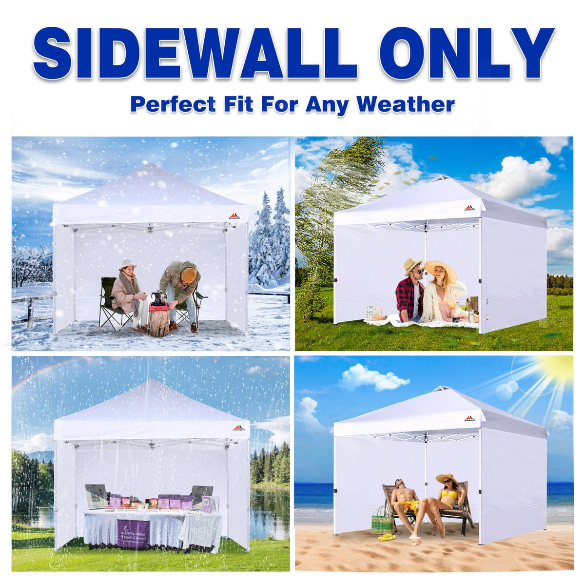 SCOCANOPY wind-seal design provides a snug canopy enclosure.