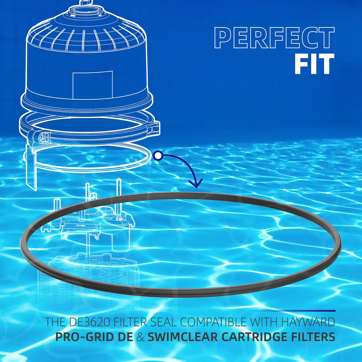 Sconva DEX2422Z2 fits Hayward DE filter models DE2420 to DE7220.