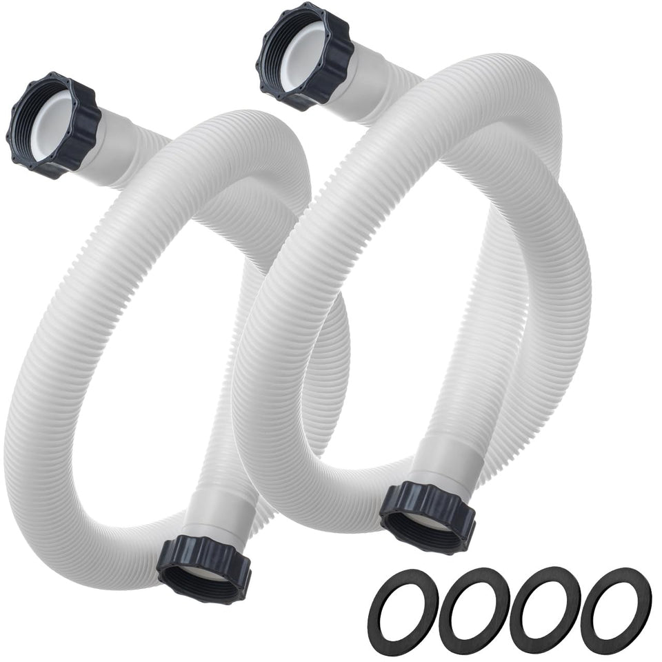 Sconva 1.5 inch pool hose set, 59 inches, compatible with Intex filters.