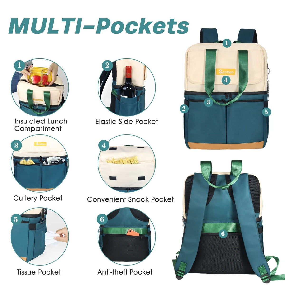 Scothen cooler is ideal for beach trips, travel, or daily work