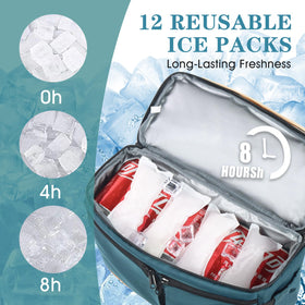 Scothen ice packs are reusable to keep beverages cold up to eight hours