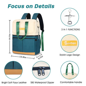 Scothen convertible design lets you carry as a tote or backpack