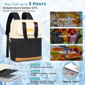 Waterproof PU coating and leak-proof liner protect belongings at the beach