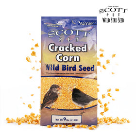 Scott Pet cracked corn attracts blue jays cardinals and doves