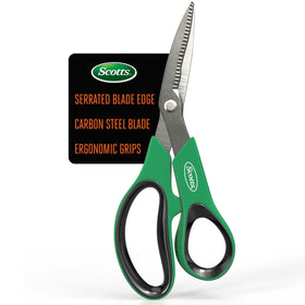 Scotts 8in all-purpose steel shears blade close-up for precise cuts