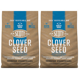 Scotts Clover Seed bag 2 lb ready to spread for a low-maintenance lawn.