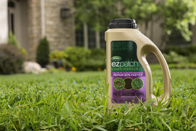 EZ Patch mulch and fertilizer blend ready to use for lawn repair.