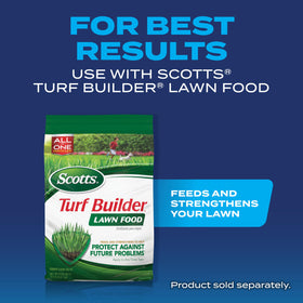 Scotts coverage guides 665 sq ft for new lawns and up to 2,000 sq ft for overseeding.