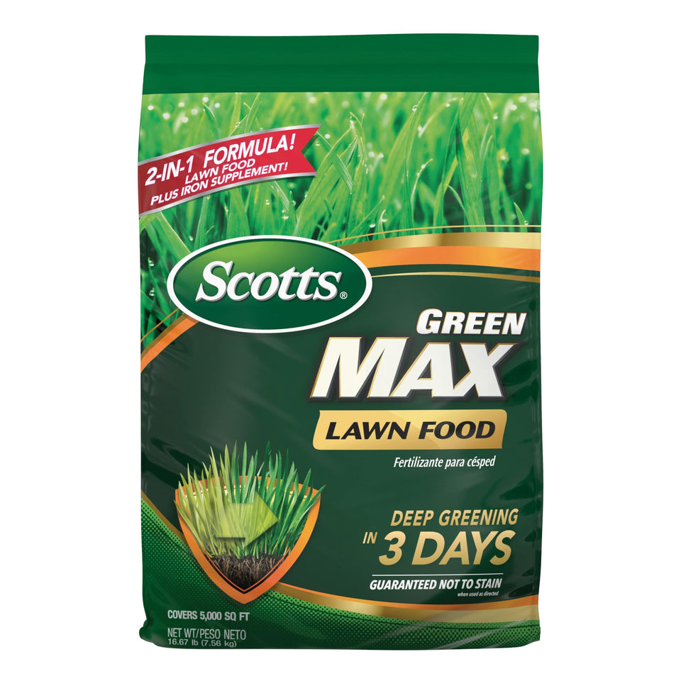 Scotts Green Max Lawn Food bag ready for quick deep greening