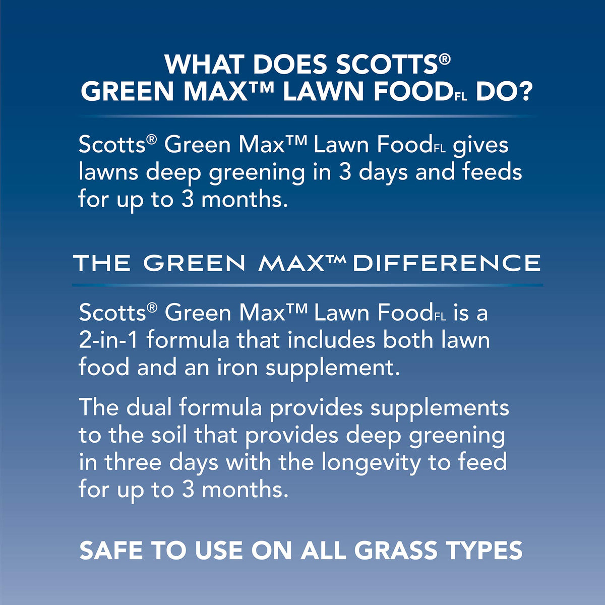 Scotts Green Max Lawn FoodFL water-in activation after application