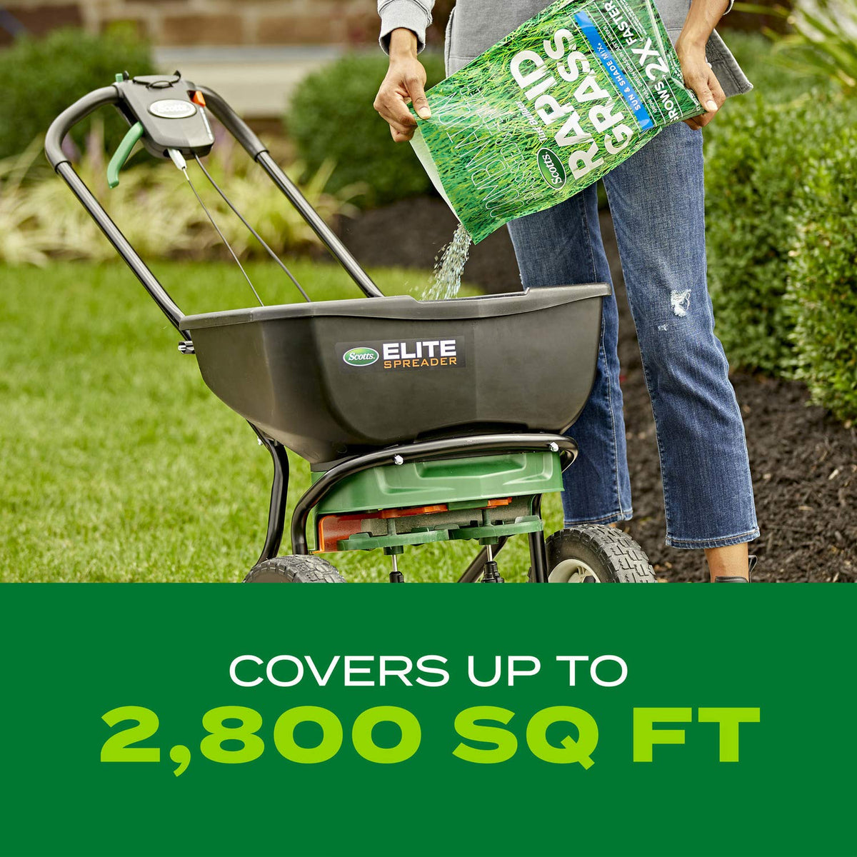 New lawn coverage 839 sq ft and overseeding coverage 2,800 sq ft