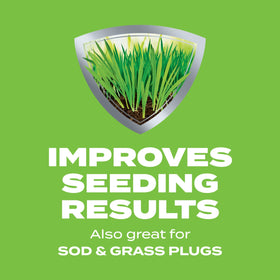 Scotts lawn spreader ready-for-seeding demonstrates even application across the lawn.