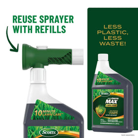 Refill bottle for continued use with Scotts Liquid Green Max.