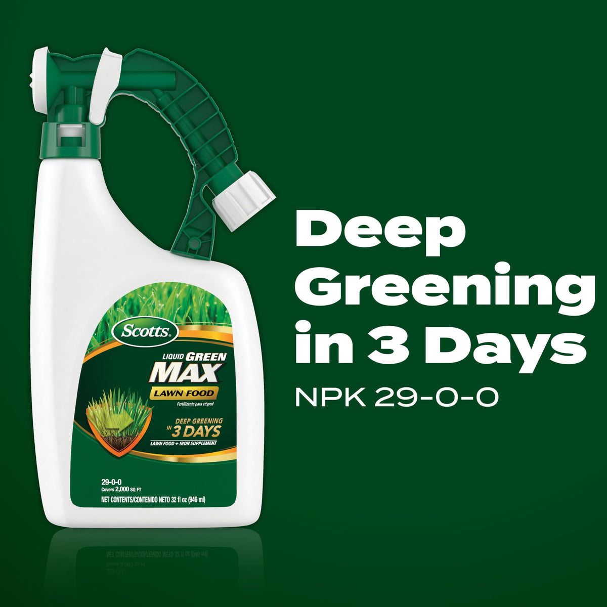 Scotts Liquid Green Max sprayer nozzle enables quick, even hose end application