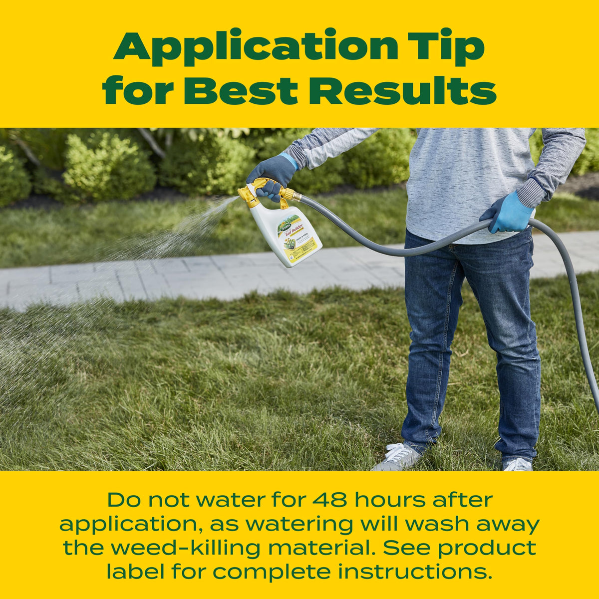 Scotts Liquid Turf Builder Plus 2 Weed Control targets dandelions and clover for healthier turf.